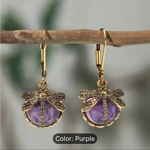 Vintage dragonfly earrings.